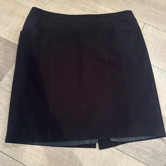 ANN TAYLOR LOFT WOMENS BLACK PENCIL SKIRT SIZE 8 - Picture 2 of 6